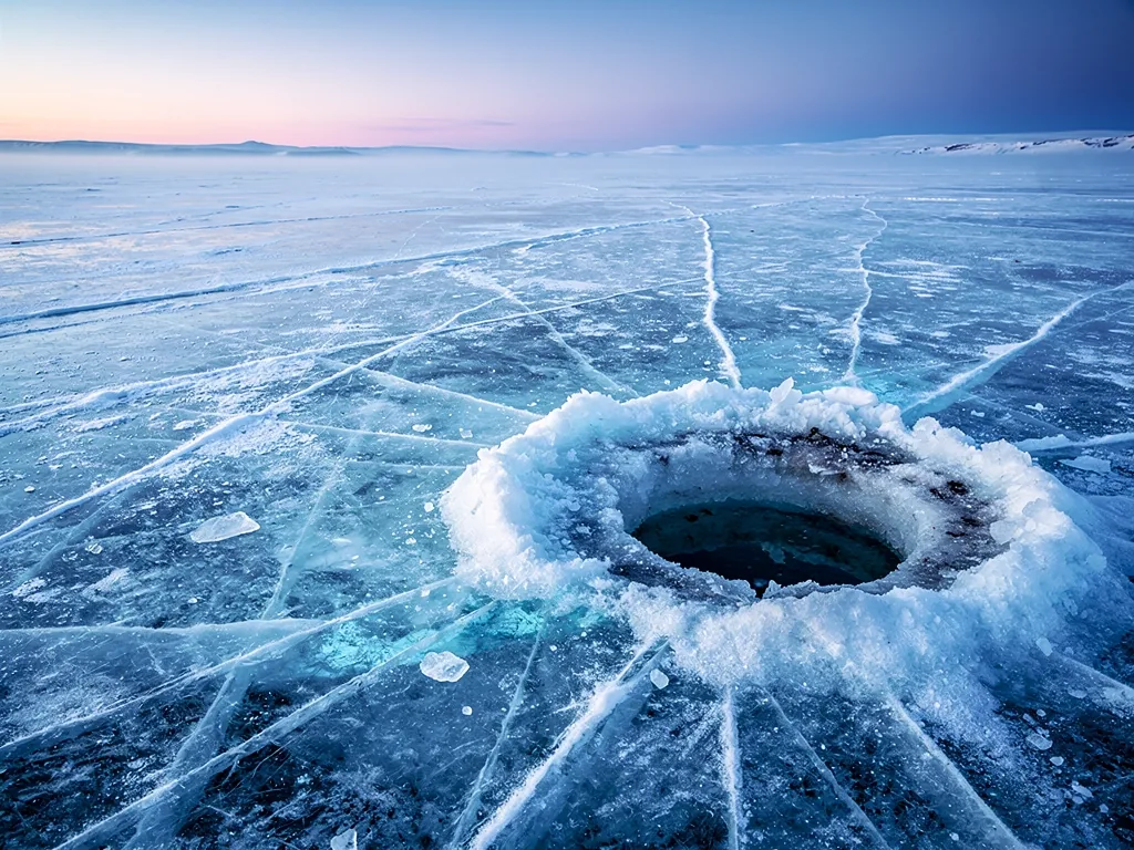 Atmospheric arctic fishing environment