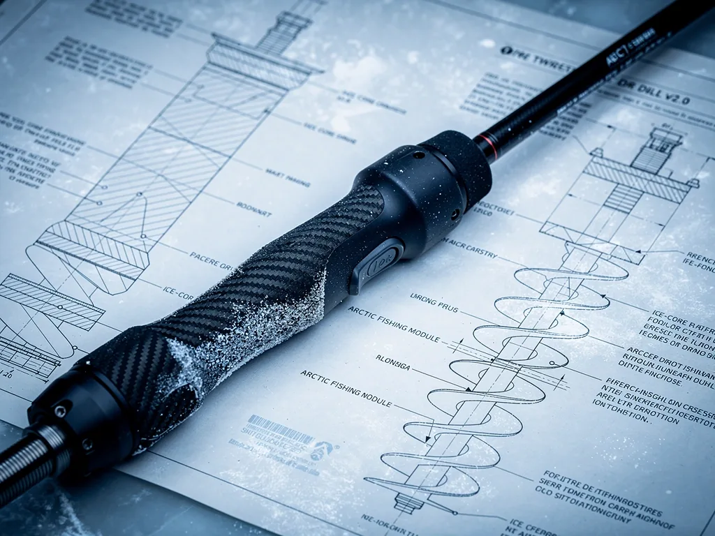 Technical fishing equipment blueprint